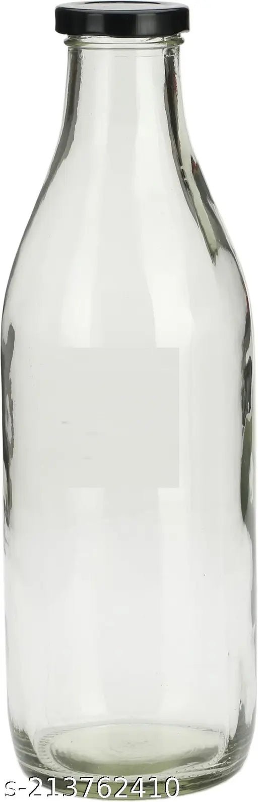 Clear glass kitchen storage bottles with metal lids (pack of 3), airtight and leak-proof, ideal for oils, milk, spices, and groceries. Somil's stylish and hygienic solution for your edible items