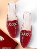 Synthetic cherry embellished flats for girls & women, slip-on ballerinas by Strasse Paris