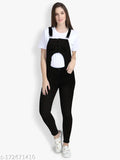 High waist blue denim dungarees, short sleeves, adjustable straps, metallic buttons, four pockets, waistband with belt loops