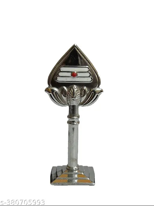 Silver-colored Small Size Murugan Vel Idol Figurine for car dashboards and office table decor, handcrafted metal god figurine from India, 7cm tall