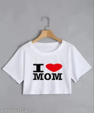 Classy cotton-blend t-shirt for women with printed net pattern, short sleeves