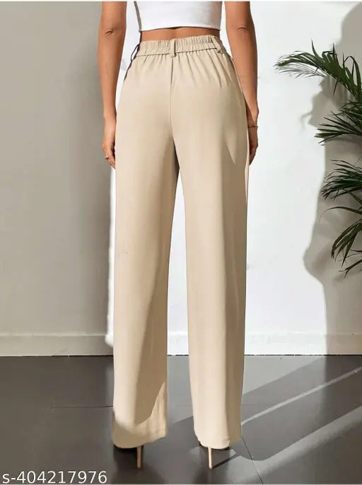 Tan nylon casual pants for women's pyjamas