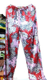 Modern pyjama set with floral pattern, long pants