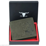 Genuine leather, RFID blocking men's wallet with 2 compartments, sleek and stylish accessory for everyday use, handcrafted from top grain buffalo hide in India