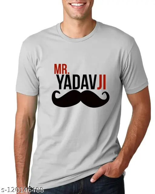 Indian printed cotton blend t-shirt, short sleeves, size S-XL