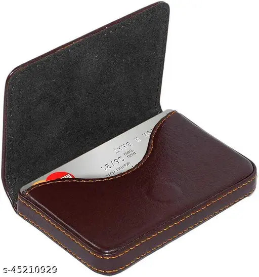 Stylish PU men's wallet, solid pattern, holds 15 visiting cards or 8 cards, free size (7cm x 5cm), Indian origin