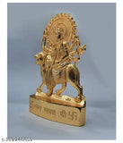 Handcrafted metal Maa Durga figurine, vibrant antique finish, 7cm x 2cm x 11cm religious decorative gift from India