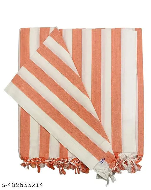 Breathable 100% cotton striped Bhagalpuri chadar/summer blanket set, 245cm x 130cm, a symbol of traditional artistry and luxury