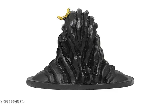 Black polyresin Handicraft Shiva God Idol statue for car dashboard, suitable for religious decor in living room (9 cm)