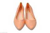 PVC Peach Belly ballerinas - durable, comfortable footwear for women, elegant design with closed back, India origin