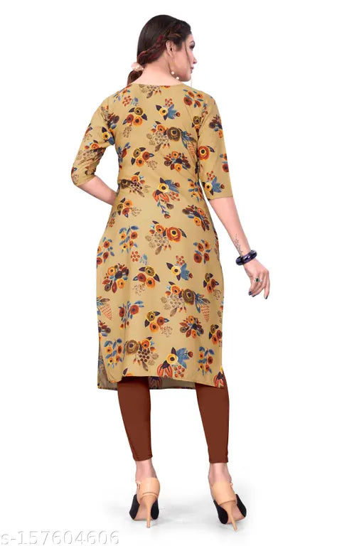 Dk Studio women's and girls crepe straight cut kurti, pack of 2