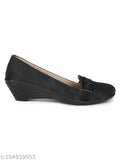 Synthetic comfortable flat bellies for girls, fashionable slip-on design, durable footwear in various sizes (IND-3 to IND-8), made in India