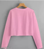 Cotton blend printed tunics, long sleeves, Indian-made, biowash fabric, Western-inspired style for women's fashion