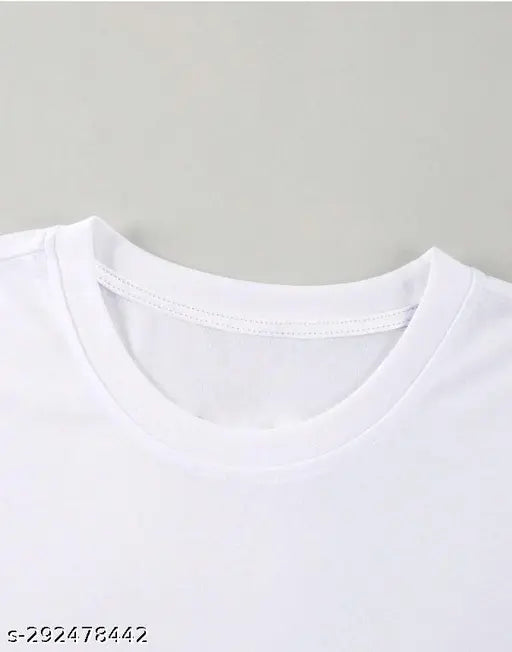 White polyester t-shirt with BTS fake love print for boys and men