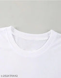 White polyester t-shirt with BTS fake love print for boys and men