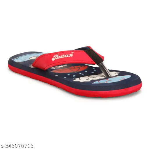 Cartoon character premium rubber slippers and flip flops for kids, lightweight, durable, Aura Footwear, washable, versatile footwear for ages 5-10 years