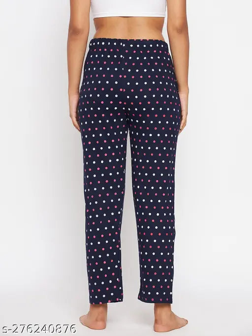 Women's printed cotton track pants, trendy lounge wear, pack of 2