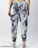 Multicolored tie-dye jogging pants, women's athletic bottomwear