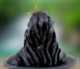 Adi yogi Ji idol: Plastic, black, spiritual festival home decor, suitable for worship and gifting, Indian origin (10cm x 8cm x 9cm)
