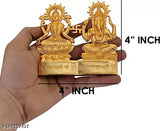 Solid metal Laxmi Ganesh idols hand-carved, Indian Handicrafts, beautiful Hindu god & goddess set