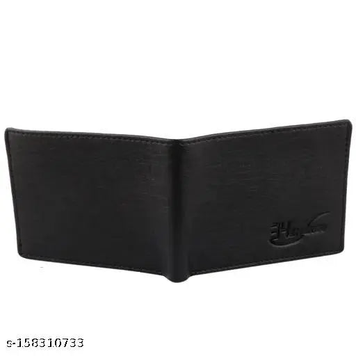 Faux leather classic men's wallet set (2 pieces), solid design, free size for everyday use