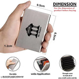Silver water-resistant stainless steel card holder, ideal for 6 cards. Wide slots for cards and bills, origin: India