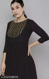 Black georgette embroidered sharara kurta with sequin embroidery, women's fashion wear