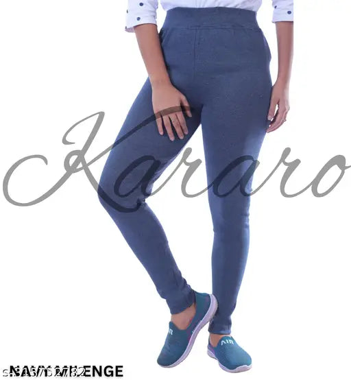 Cotton Lycra jeggings pack of 5, stylish and lightweight for women, made with recycled fabric from India