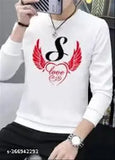 Striped long sleeve polyester t-shirt, full S Love Wing design, best for summer and autumn seasons. High quality eco-friendly print on Indian-made tee." (124 characters)