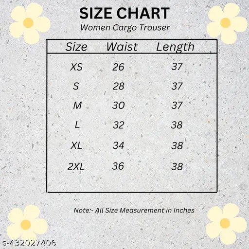 Trendy cargo pants for women, girls combo set, sizes 6-12, waist length 38-40 inches
