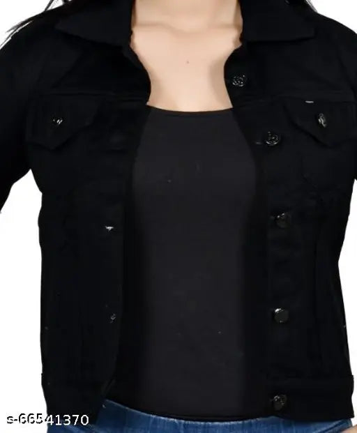 Denim ladies jackets by VKREATION, long-sleeved and dyed/washed. Sizes: S, M, L, XL, Free Size. High-quality winter wear at affordable prices