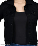 Denim ladies jackets by VKREATION, long-sleeved and dyed/washed. Sizes: S, M, L, XL, Free Size. High-quality winter wear at affordable prices