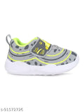 Grey and yellow athletic shoe with grey sole