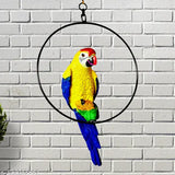 Poly resin parrot handicraft, 40cm x 20cm x 10.5cm, Indian-made home decor showpiece