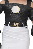 Kidswear, Black and Gold sequined top with high waist skirt