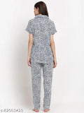 Boston Club printed rayon nightsuit for women, short-sleeved cotton pyjamas