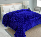 Double mink microfiber floral blanket for heavy winter, pack of 1 (86x90 inches)