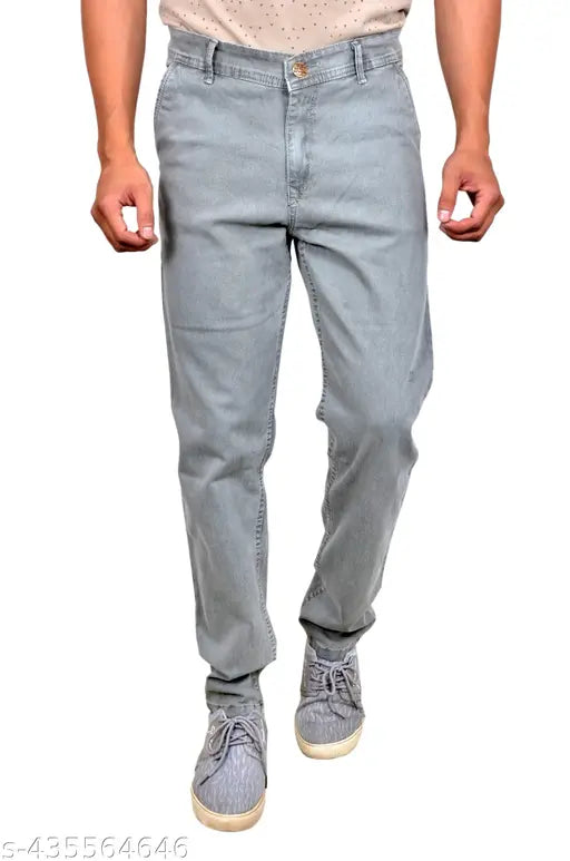Denim men's jeans, stylish and classic from JK SELLS, solid pattern in various sizes including 28, 30, 32, 34, 36, 38, 40 (Waist: 28-40, Hip: 31-43), made in India