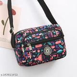 Purple and pink floral women's crossbody shoulder bag for cellphones