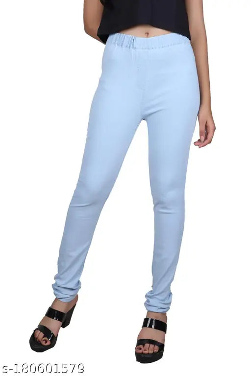 Black denim slim fit jegging, stretchable Lycra for gym, yoga, and office homewear