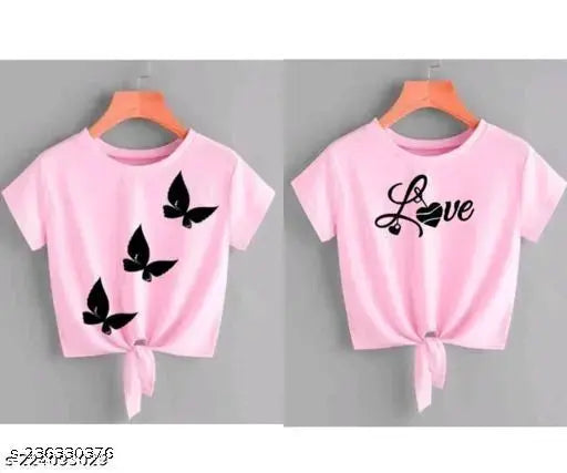 Kishore ji premium quality cotton crop top in printed net pattern. Single item shown