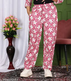 Multicolored printed nishwomen pyjamas, women's comfy fit leggings