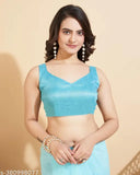 Embroidered net saree Vaamika14 with Bangalori silk blouse, single free size, Indian origin