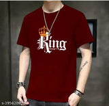 Stylish King print unisex cotton blend half sleeves t-shirt, premium casual wear in multiple sizes