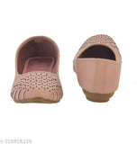 Synthetic laser cut belly bellerinas for women & girls - Prime collection, closed back style, various sizes from IND-4 to IND-9