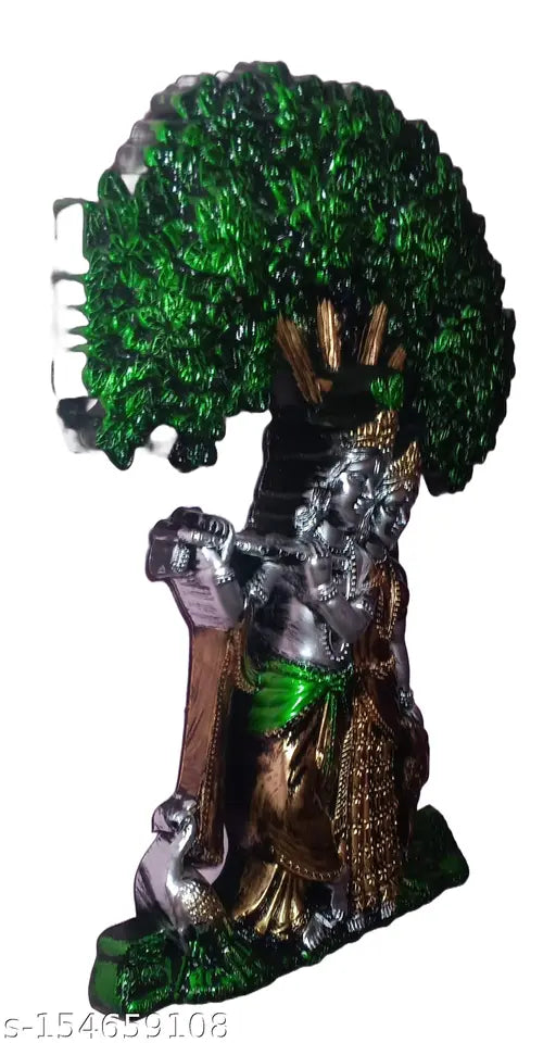 Plastic Krishna idol, "Krishan Radha", 14" x 11", Australian handcrafted religious statue