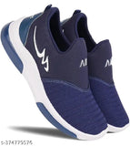 Blue sports shoe, casual design, Nike logo