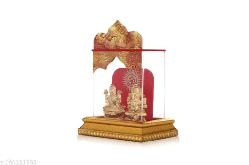 Handcrafted Indian Laxmi Ganesh Idol Set - Decorative Hindu gods for home, car, or office dashboard