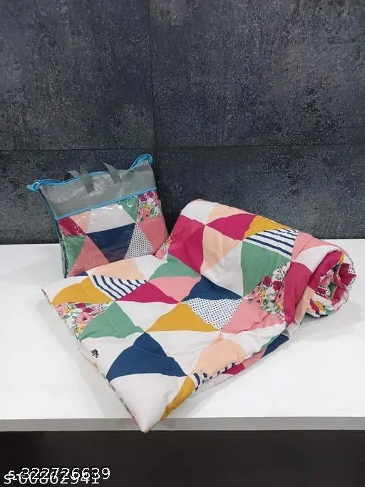 This is a picture of a quilt with a geometric pattern