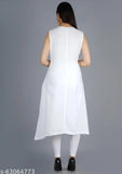 White cotton kurta with short sleeves